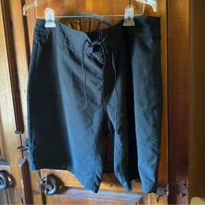 Women’s Black Swim/Kayak Shorts – Adjustable 19” Waist